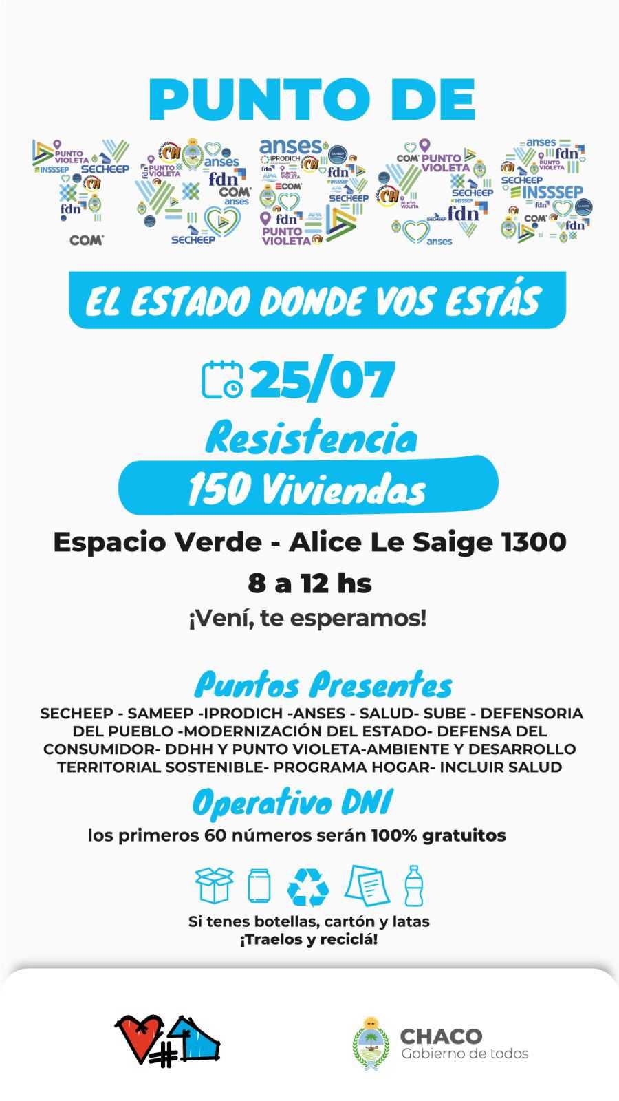 Punto de Todos recorre barrios de Resistencia esta semana