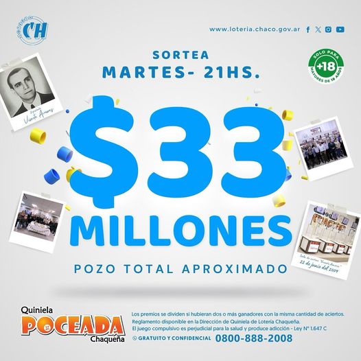 Martes de sorteo: La Poceada pone hoy en juego 33 millones de pesos