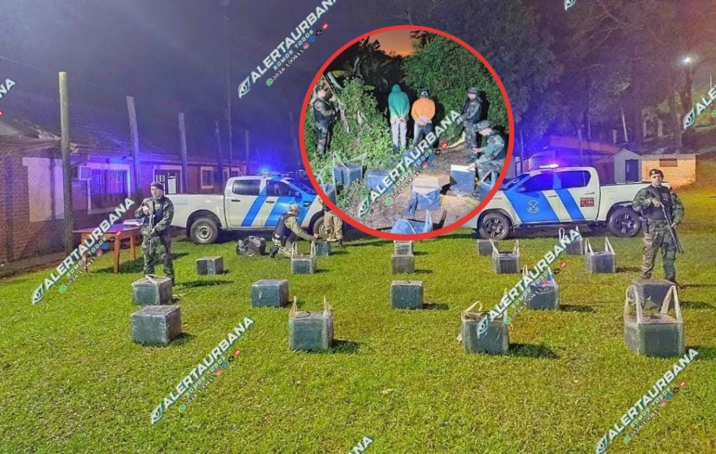 Prefectura Naval Argentina secuestró más de 380 kilos de marihuana en misiones y detuvo a dos hommbres