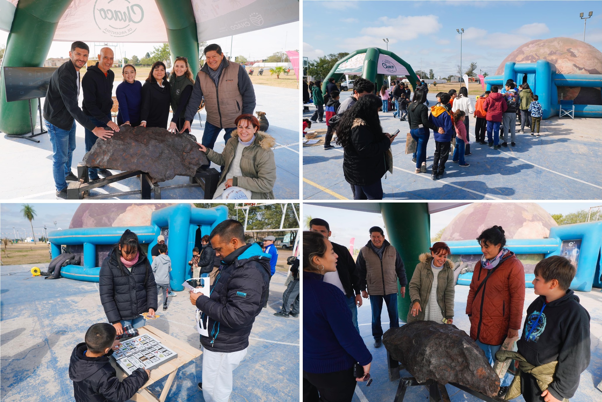 El municipio de Presidencia de la Plaza presentó “Vuelta a Casa” y los vecinos pudieron ver los meteoritos chaqueños recuperados