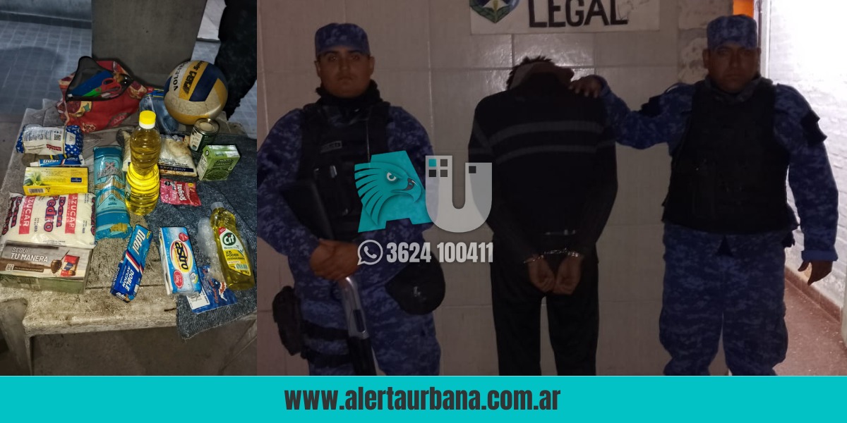 Atrapan a joven que robó comida tras meterse a una escuela de Barranqueras