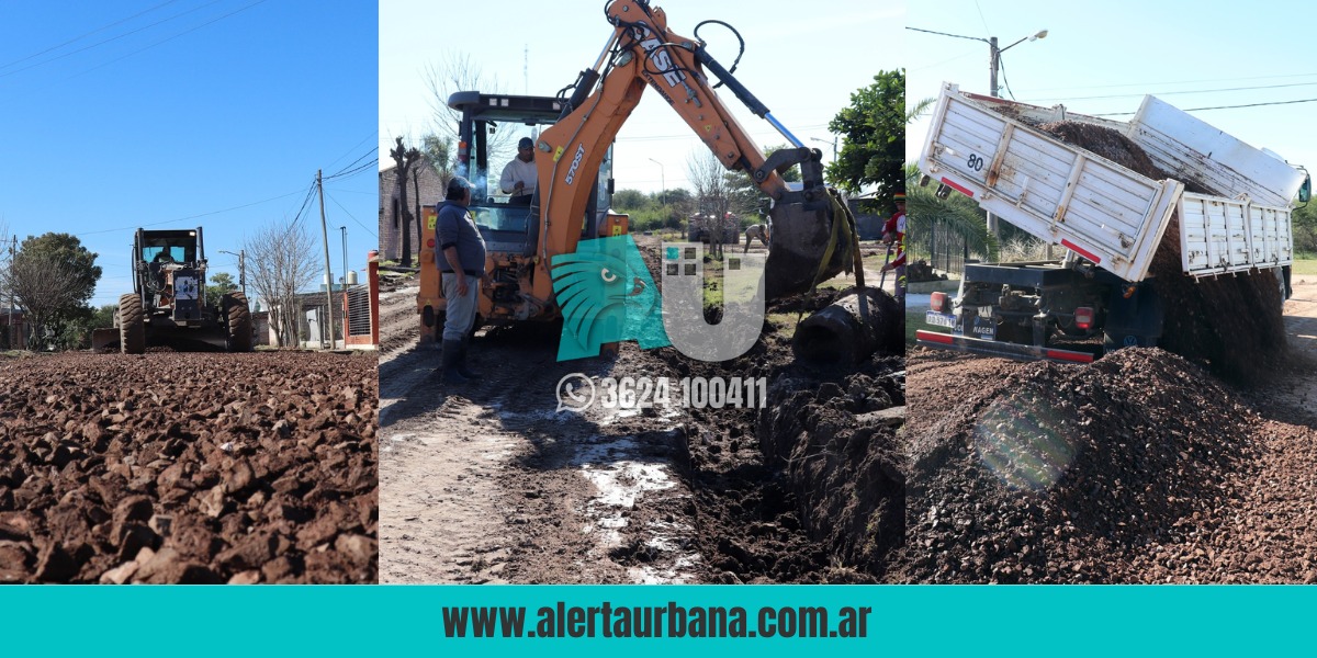 El municipio de Presidencia de la Plaza avanza con mejoras viales en distintos sectores 