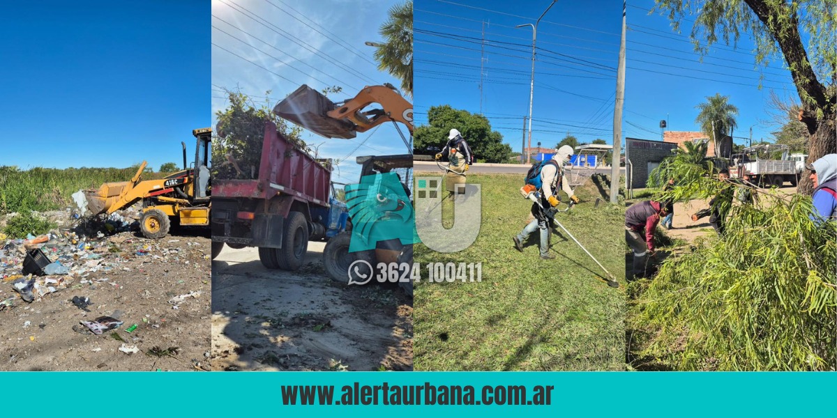 El municipio de Barranqueras refuerza operativos de mantenimiento urbano