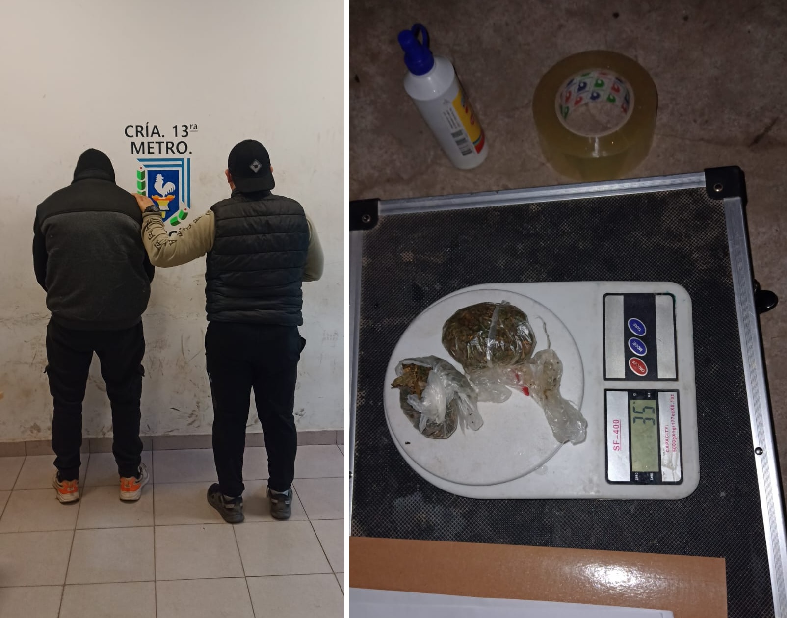 Incautan marihuana en operativo nocturno con un detenido en el Don Santiago III