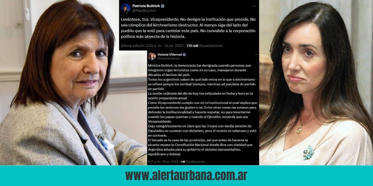 VIllarruel trató de “montonera” a Bullrich, que la criticó por la sesión del Senado
