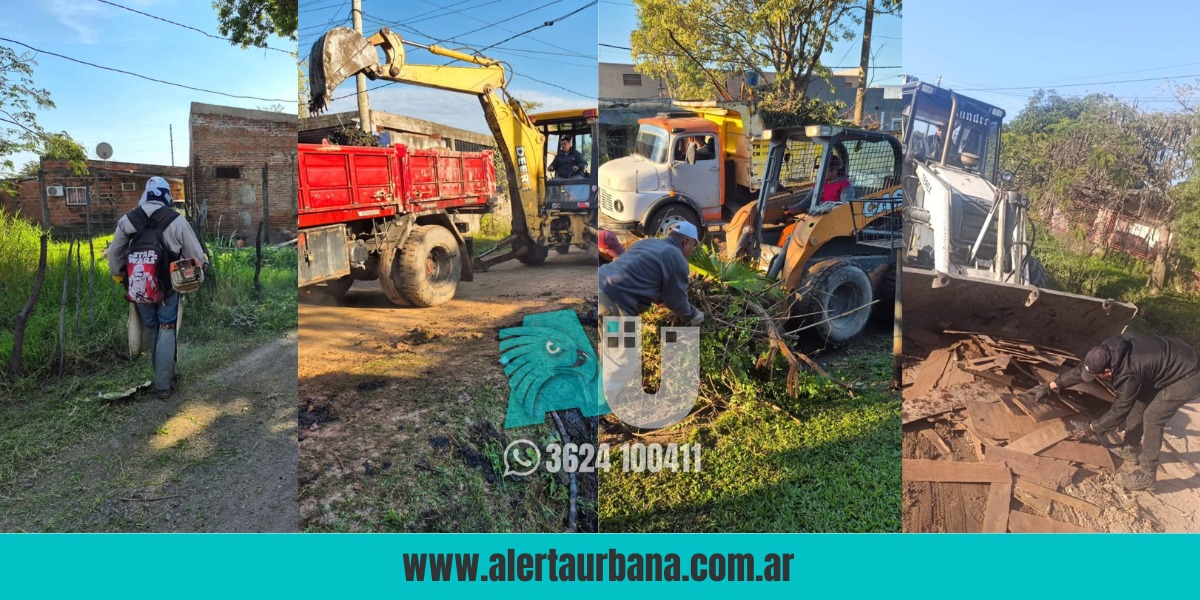 El municipio de Barranqueras continúa los operativos de mantenimiento en los barrios 