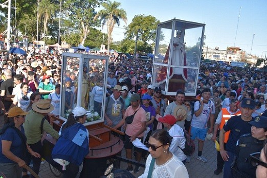 Itatí: Peregrinos de San Luis del Palmar llegaron a la Basílica sin inconvenientes