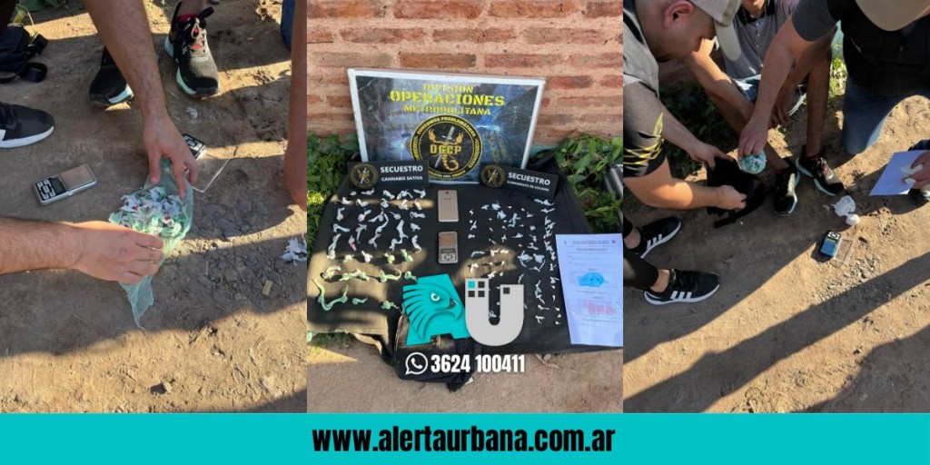 Sin sorpresa, lo descubrieron con marihuana y cocaína en el morral