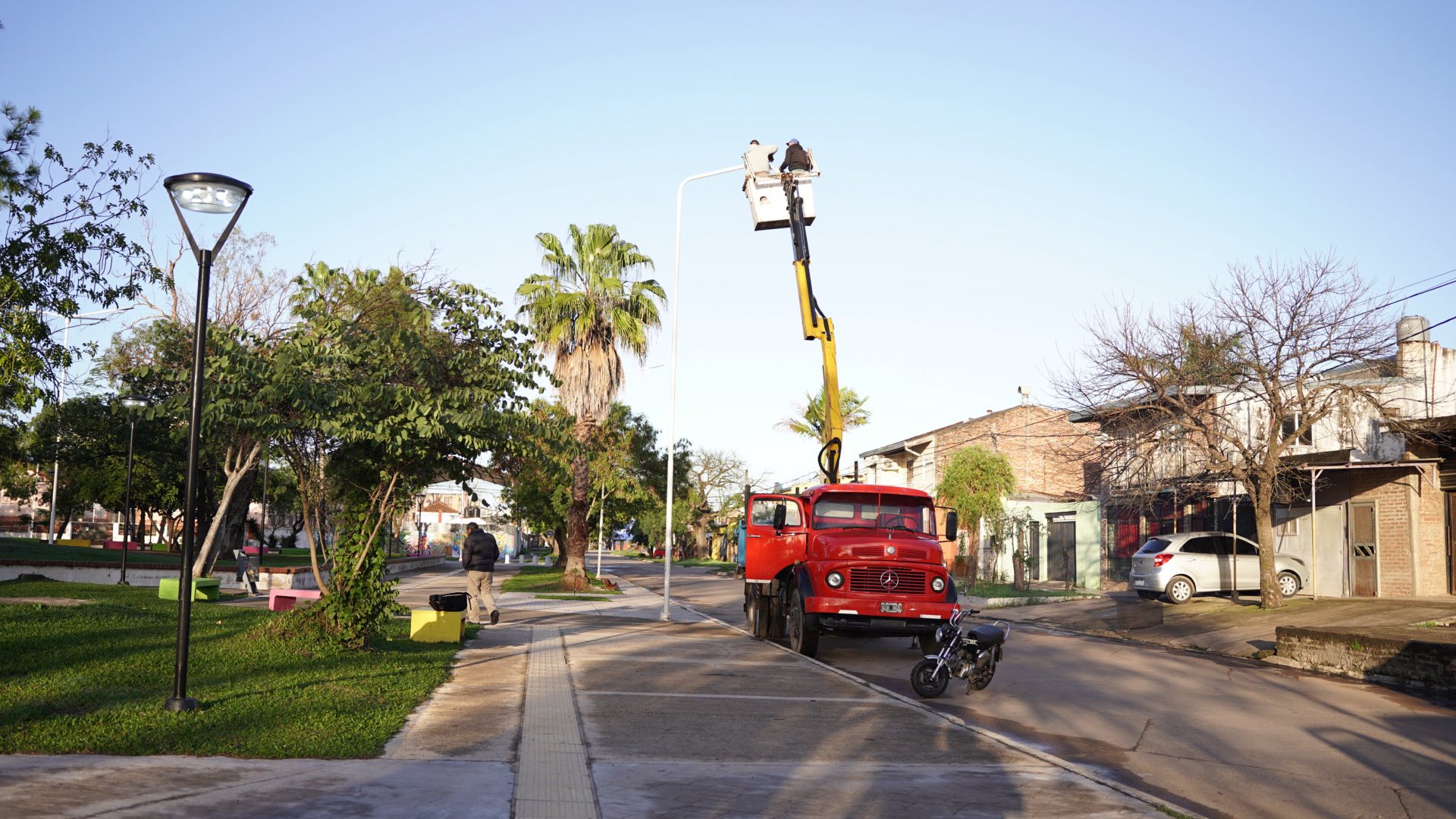 Municipalidad de Barranqueras: refuerzan la iluminación en los barrios