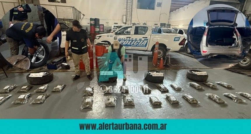 Nuevo hallazgo de una carga de marihuana: transportaban más de 26 kilos escondidos en las ruedas del auto