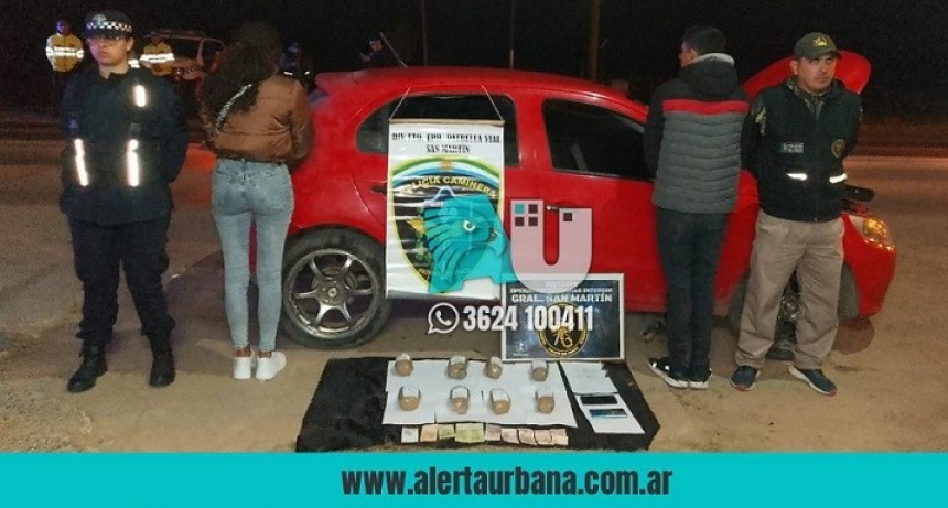 Detuvieron a una pareja con más de dos kilos de marihuana