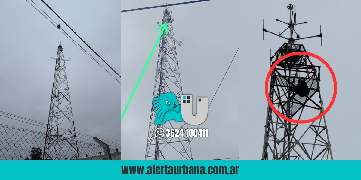 Tensión con un hombre que subió a lo más alto de una antena en Resistencia