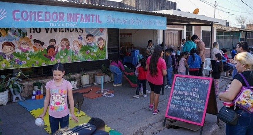 Barranqueras: Nueva jornada recreativa para niños de un merendero    