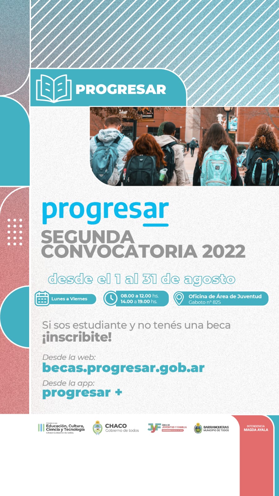 Nueva inscripción para Becas Progresar para estudiantes de Barranqueras