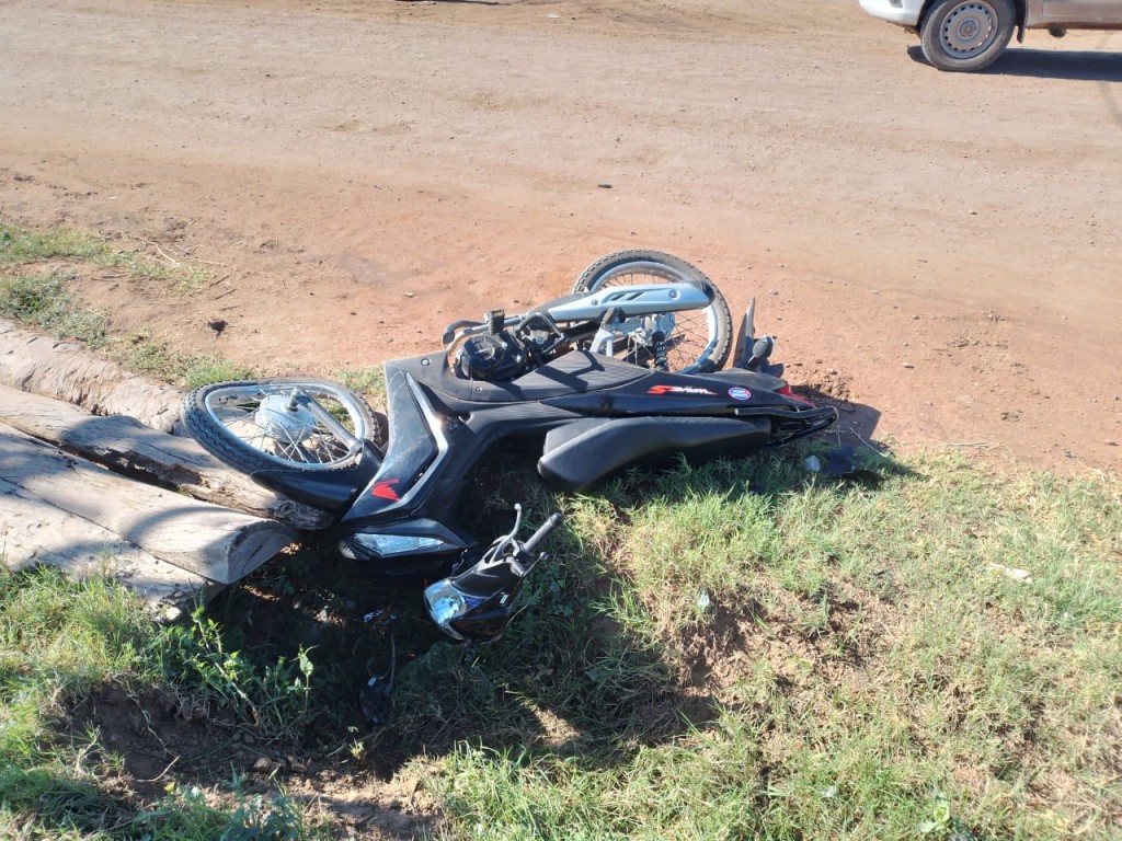 Dos motocicletas protagonizaron un accidente de tránsito en el mediodía de hoy