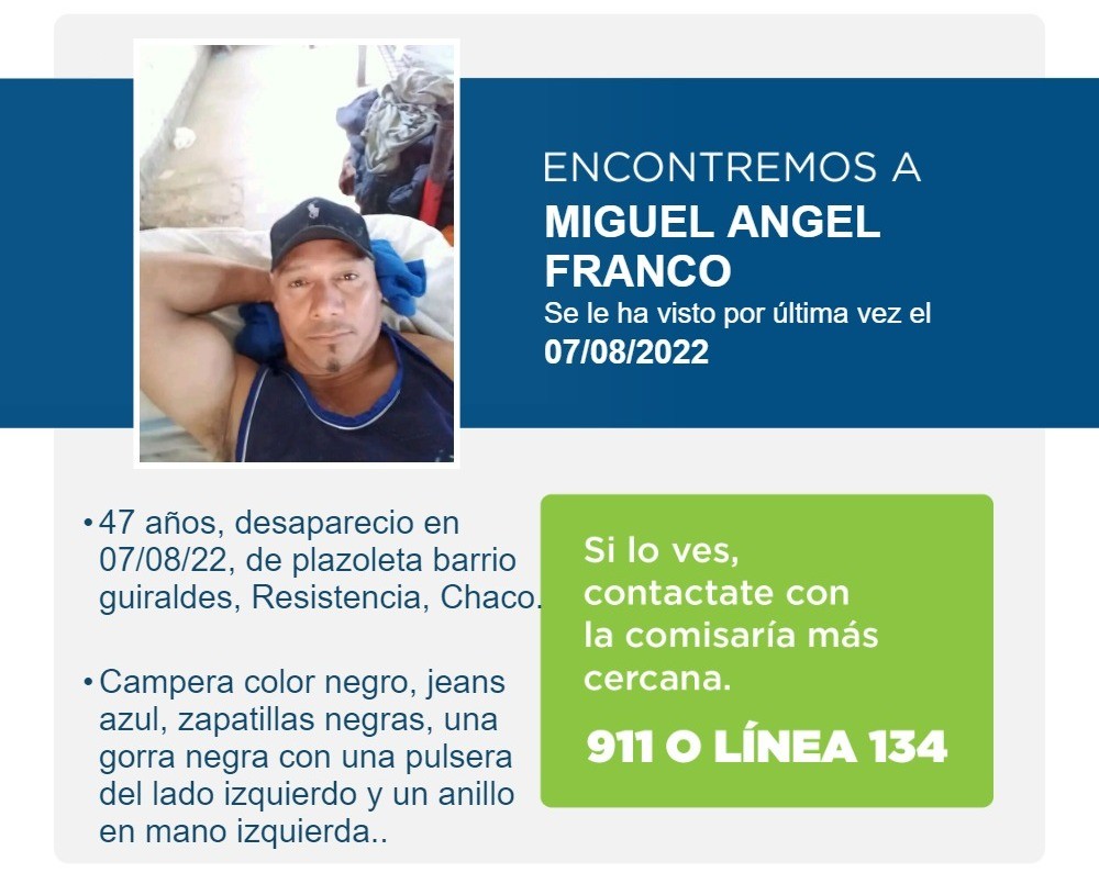 Hallaron a Miguen Angel Franco: Falleció tras un accidente de tránsito