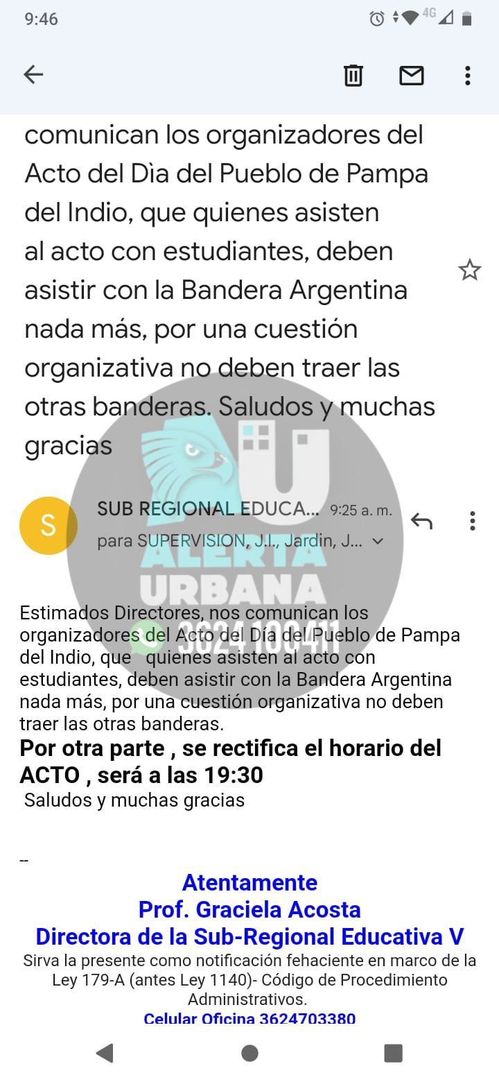 Pampa del Indio Repudian comunicado de la Regional Educativa