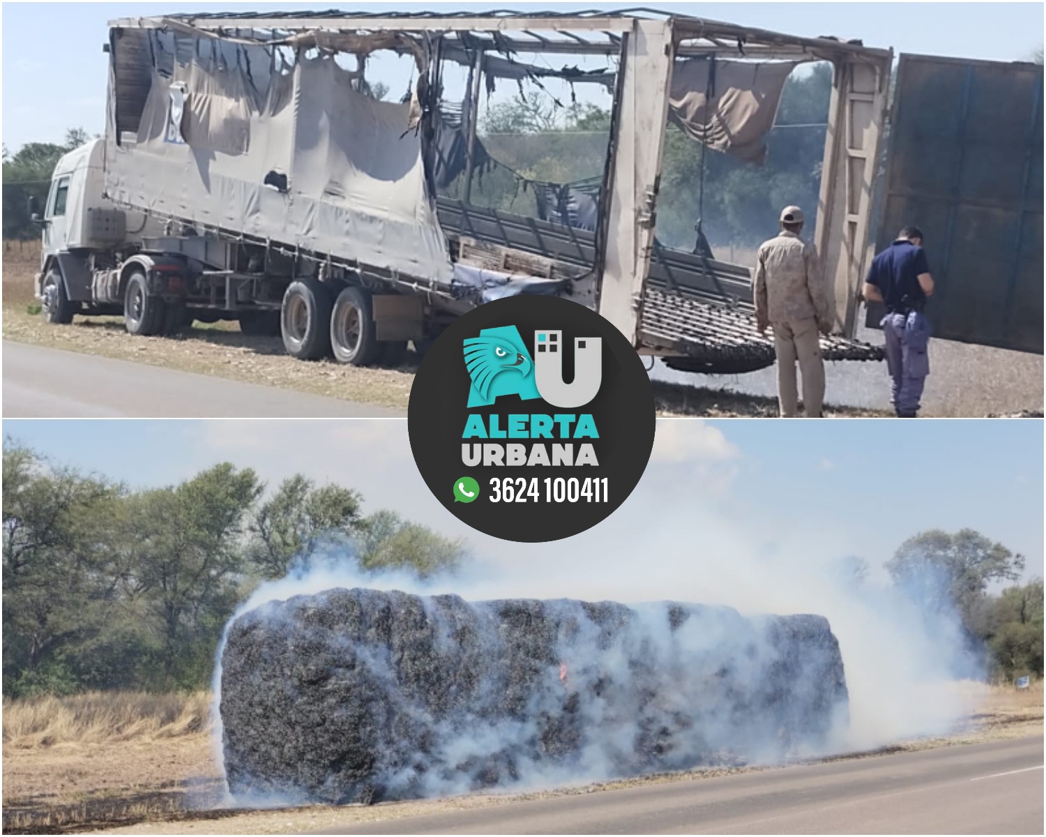 Santa Sylvina: se incendió un camión de carga en ruta provincial n° 5