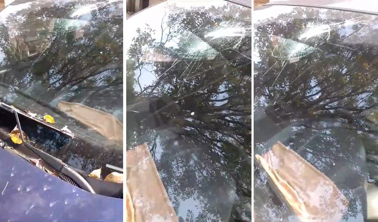 Le arrojaron un cascote a un conductor en avenida Castelli a la altura del descampado del Ejército 