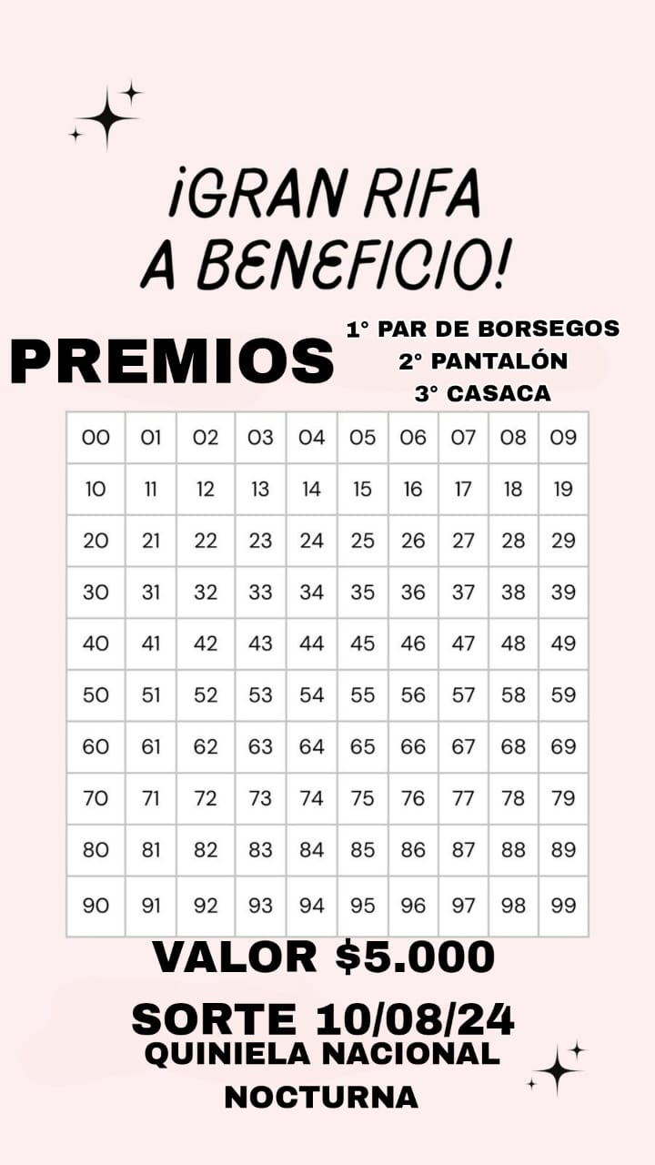  Sorteo solidario para policía que transita problemas de salud 