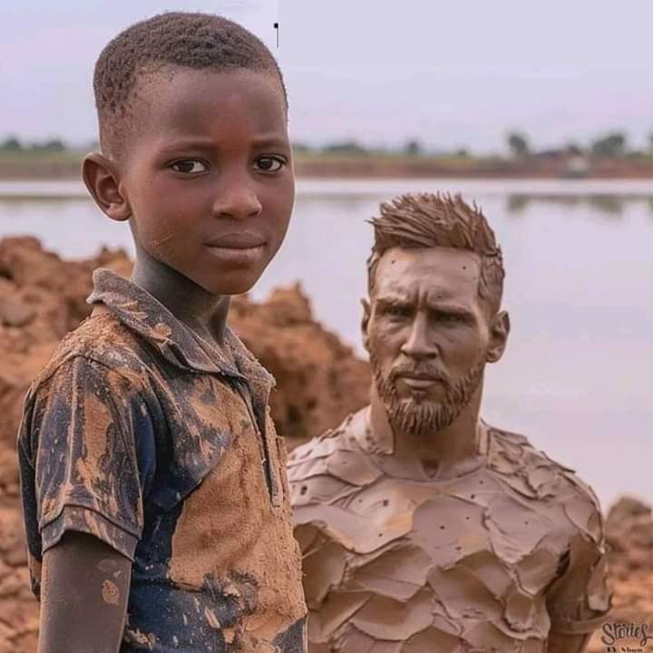 ¿Esto es real?: la escultura de Messi en barro