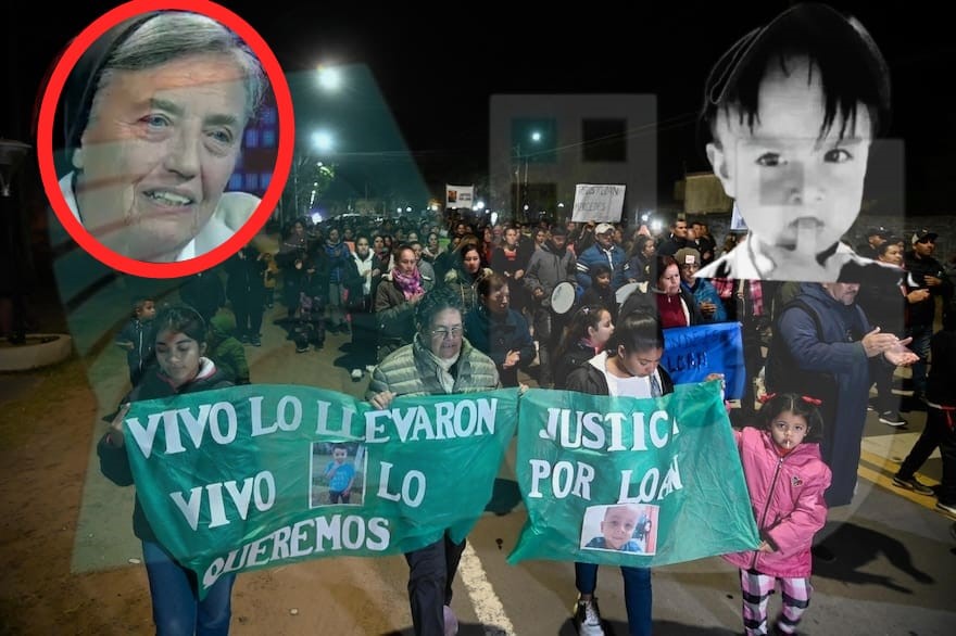 Loan: la hermana Pelloni llega a Corrientes y marcha para pedir por la aparición del niño