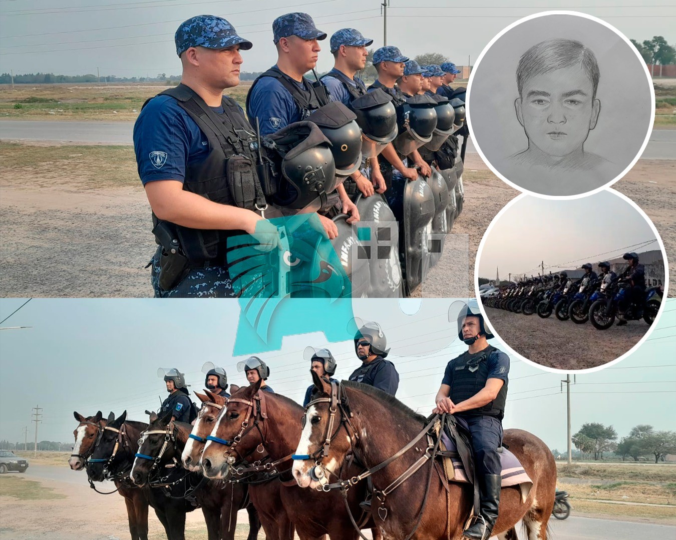 Fuerte despliegue policial en la búsqueda del presunto secuestrador de la zona Sur