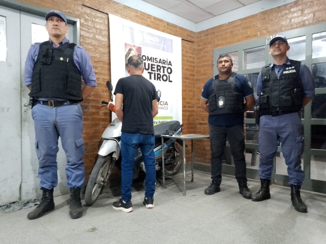 Un detenido en Puerto Tirol: circulaba armado en moto