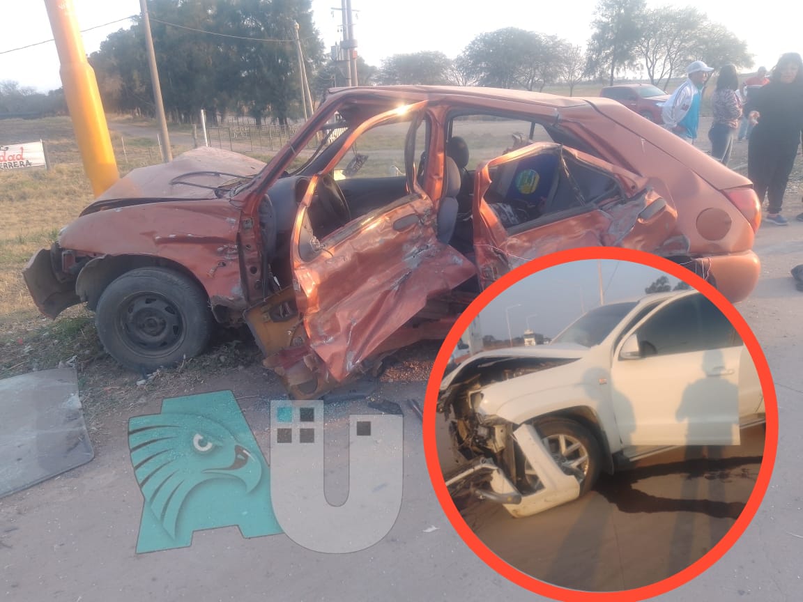 Tres heridos en dramático choque en Coronel Du Graty