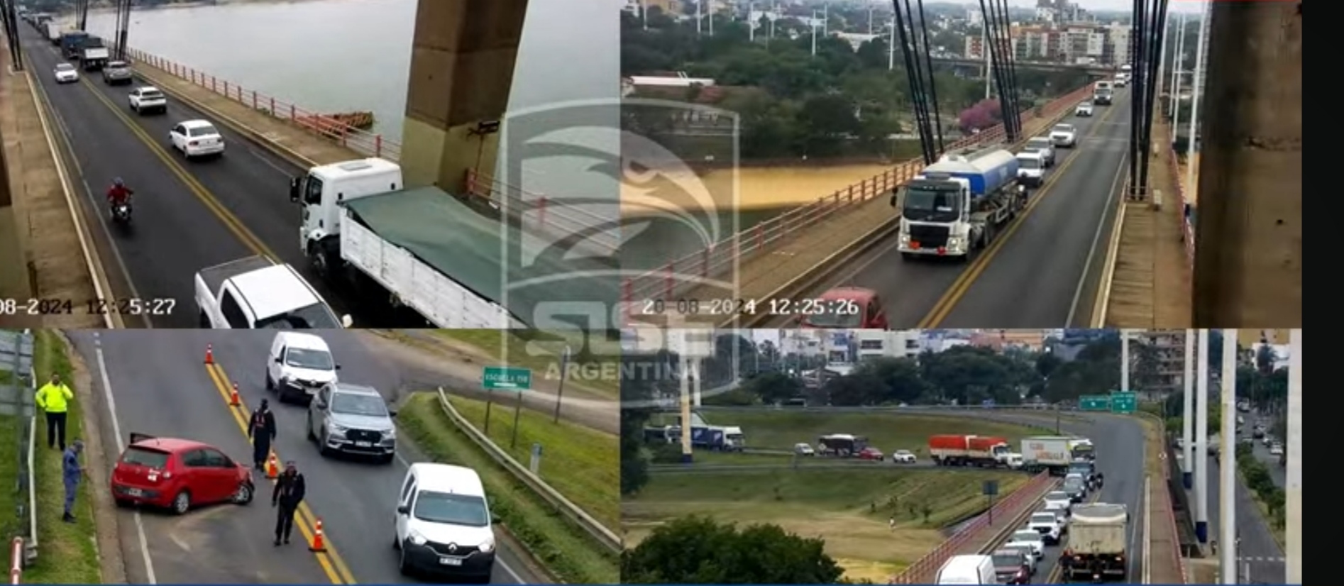 Demoras en el puente Chaco - Corrientes por un siniestro vial