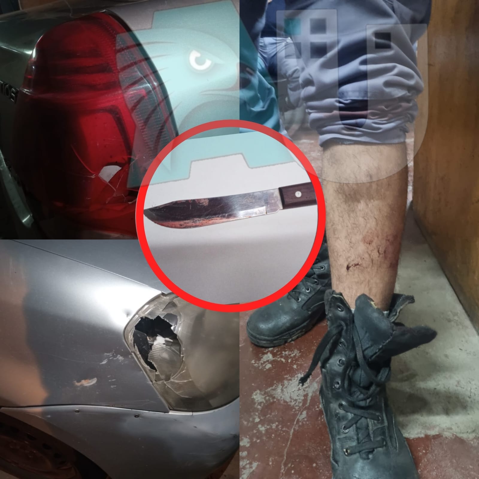 Dos policías lesionados y un patrullero dañado al intervenir en una pelea callejera en Resistencia