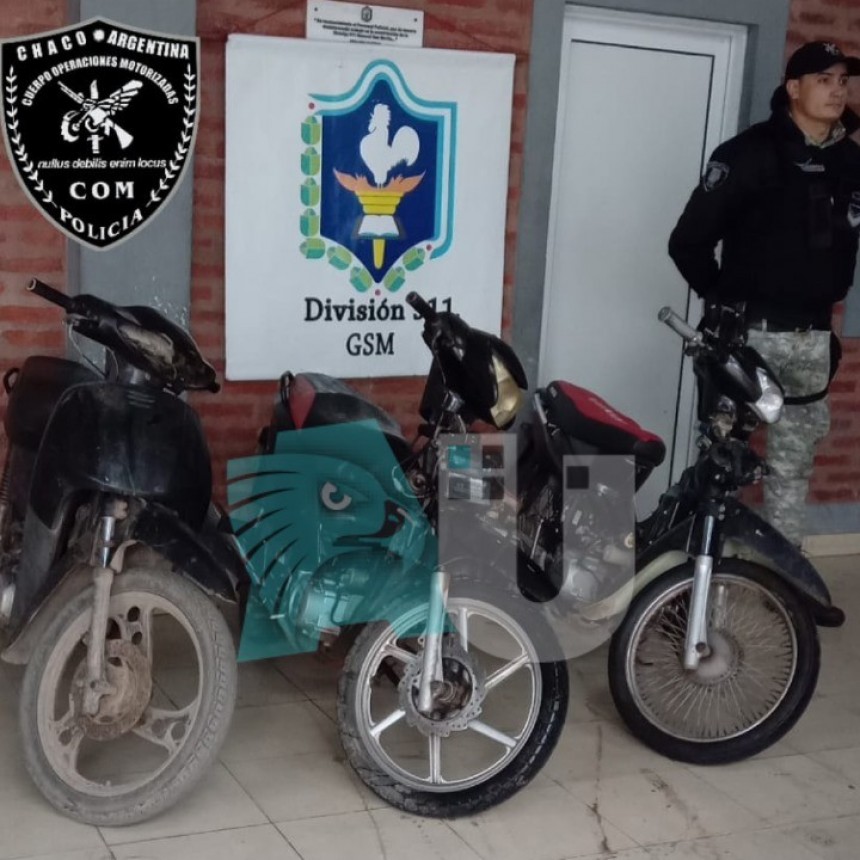 Flojos de papeles: tres motos fueron incautadas en un control en General San Martín