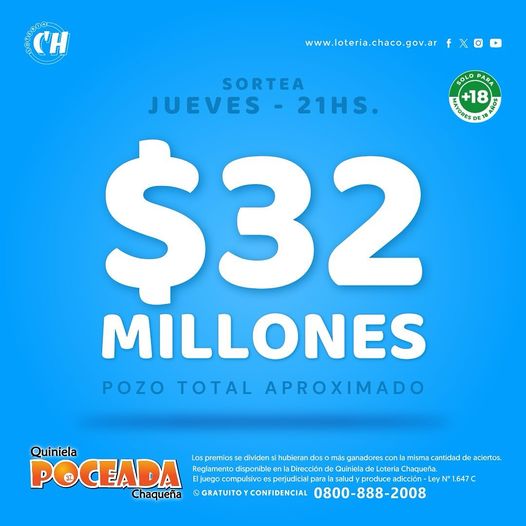 ¿Vas a tentar a la suerte?: La Poceada pone en juego 32 millones de pesos este jueves