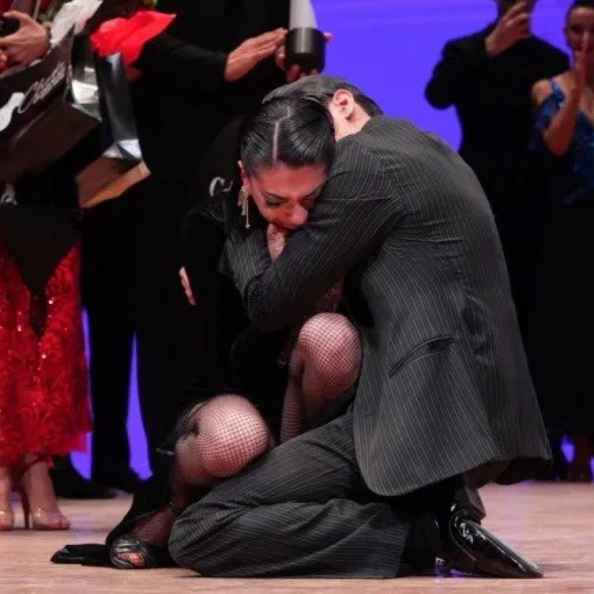 Una argentina rompió en llanto al consagrarse campeona en el mundial de tango