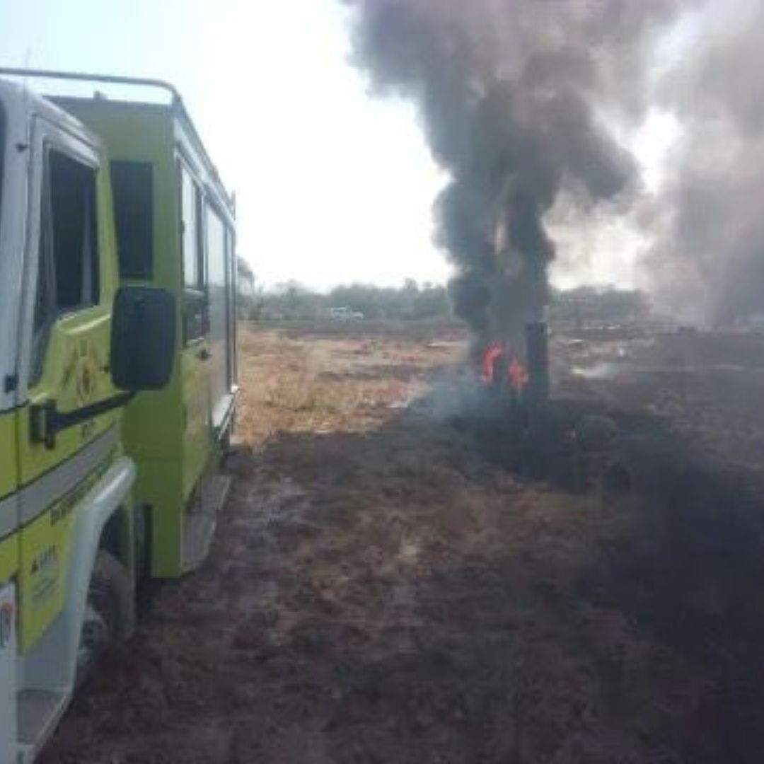 San Martín: bomberos impidieron la propagación del fuego hacia una planta de gas