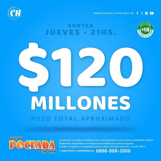 ¿Vas a tentar a la suerte?: La Poceada pone en juego 120 millones de pesos este jueves