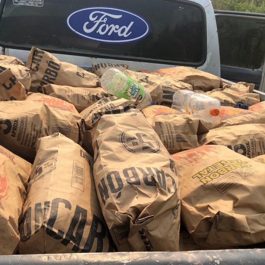 Incautaron más de 1700 kilos de carbón en Colonias Unidas
