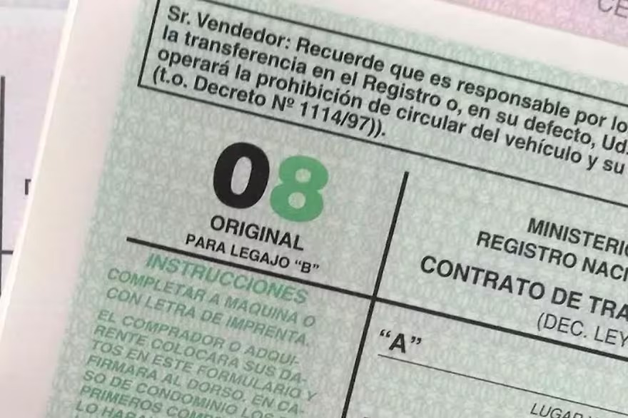 Registro Automotor: anuncia baja de impuestos y libre elección del lugar para hacer el trámite
