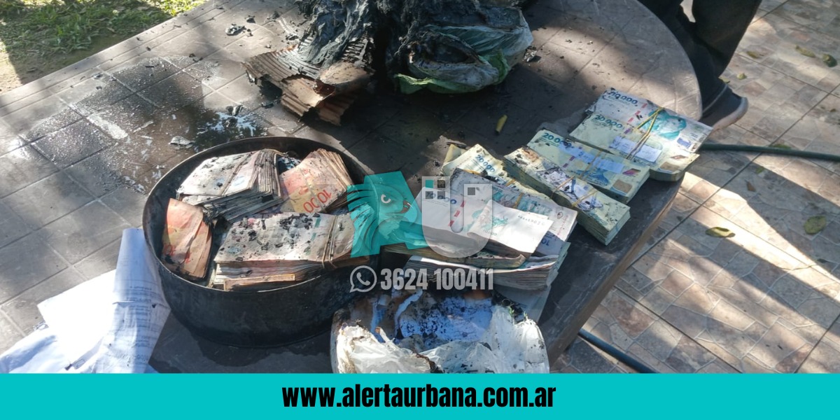 Se incendió su casa en Resistencia pero logró salvar $18 millones 