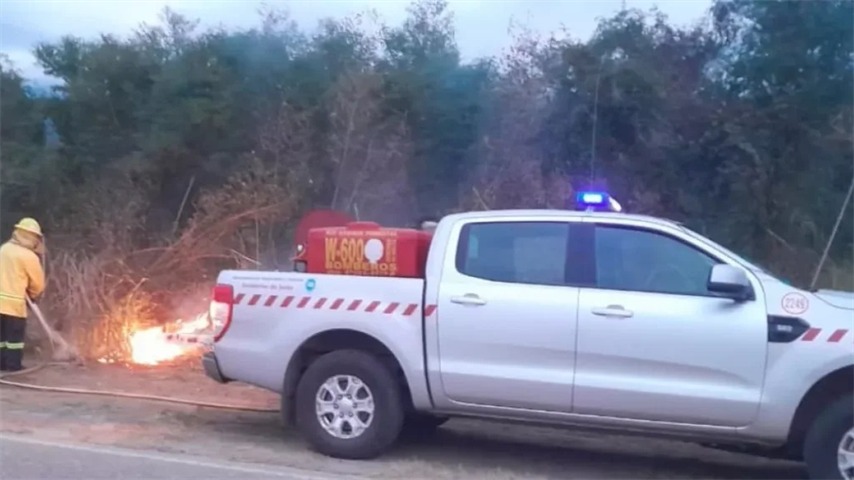 Salta: 14 incendios de pastizales en un solo día movilizaron a bomberos y fuerzas de seguridad 