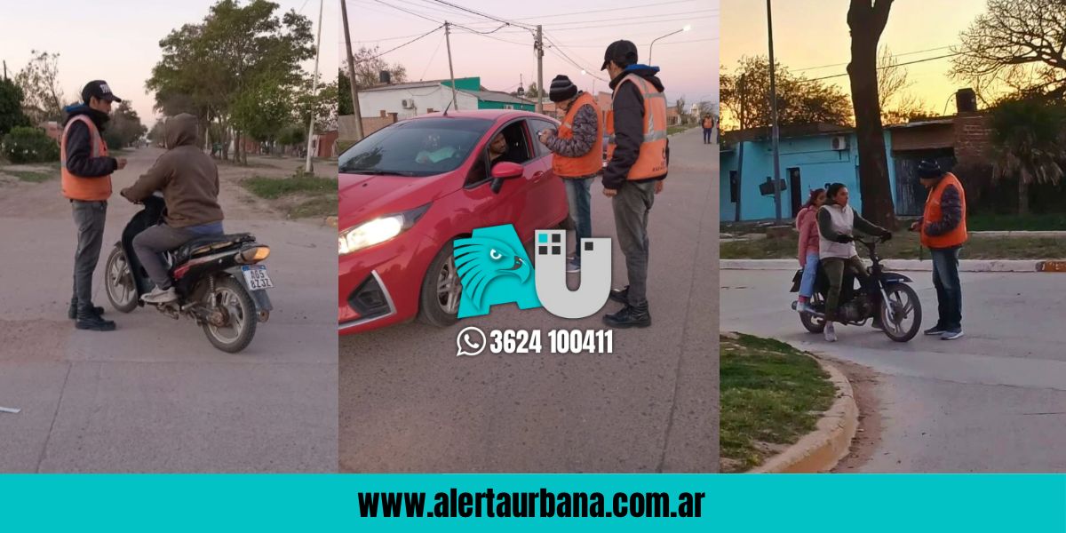 El municipio de Corzuela refuerza controles de tránsito para prevenir accidentes