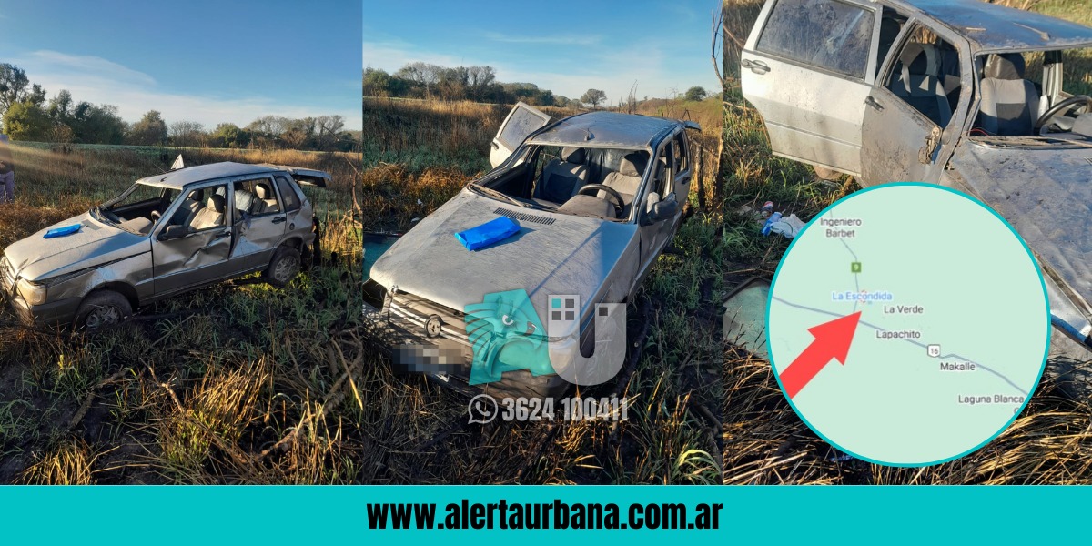 Milagro en la ruta 9: volcaron por esquivar a un animal y resultaron ilesos