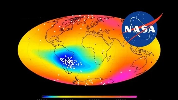 La NASA insiste con su alerta por anomalía magnética que afectará a la Argentina 