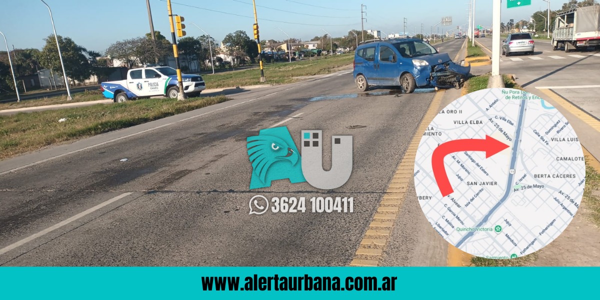 Dos heridos leves tras fuerte choque en la autovía de la ruta 11