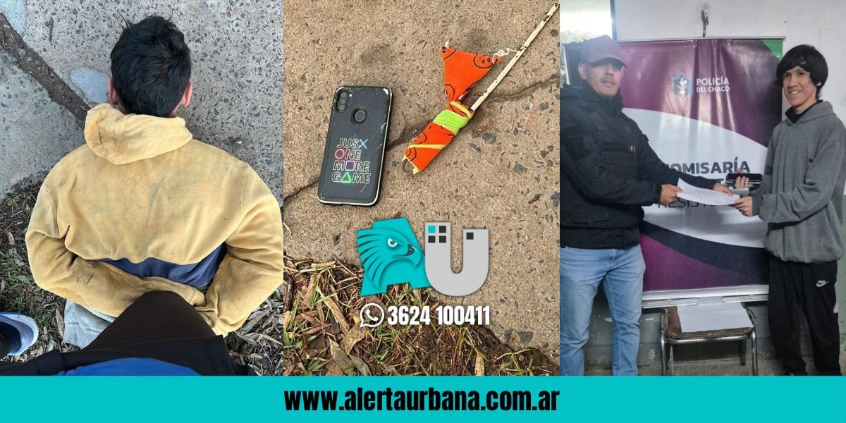 Atrapan a un ladrón cuando huía con un teléfono como botín