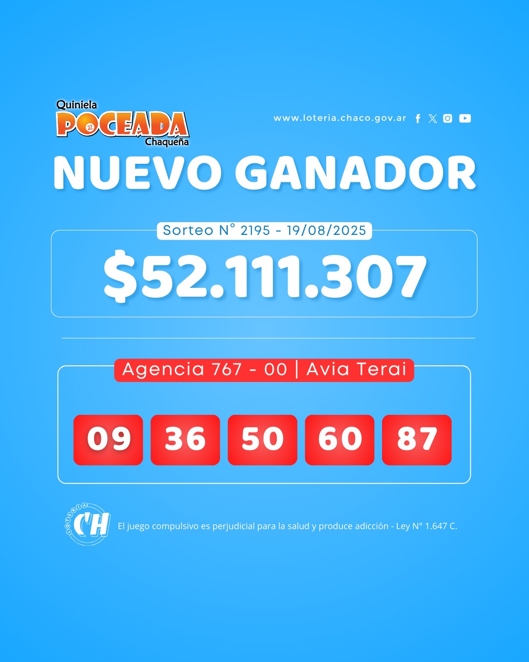  Avia Terai celebra con la Poceada: $ 52 millones para el ganador