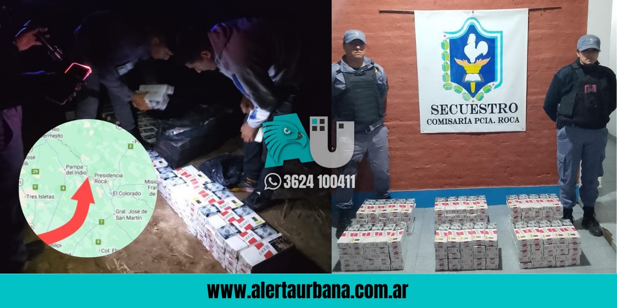 Tras una intensa persecución, secuestran 150 gruesas de cigarrillos en Presidencia Roca