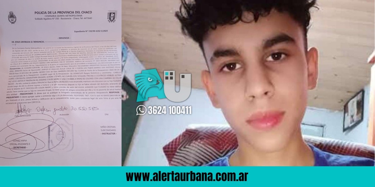 Resistencia: desesperada búsqueda de Claudio De Jesús