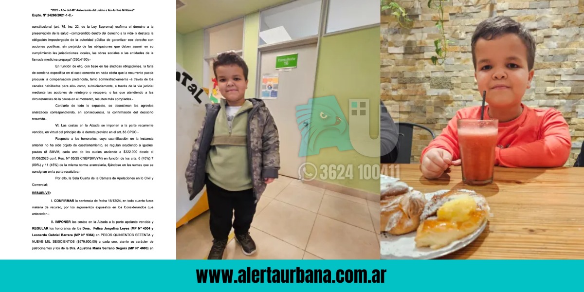    Inédito fallo ratifica que debe cubrirse por largo tiempo, el tratamiento a Mateo, un niño con trastorno genético