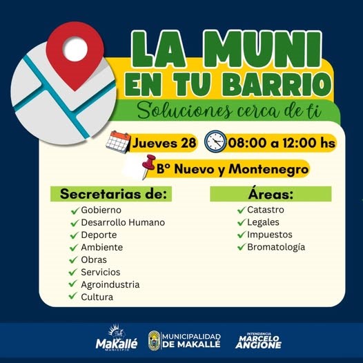  “La Muni en tu Barrio”: el Municipio de Makallé acerca sus servicios a los vecinos